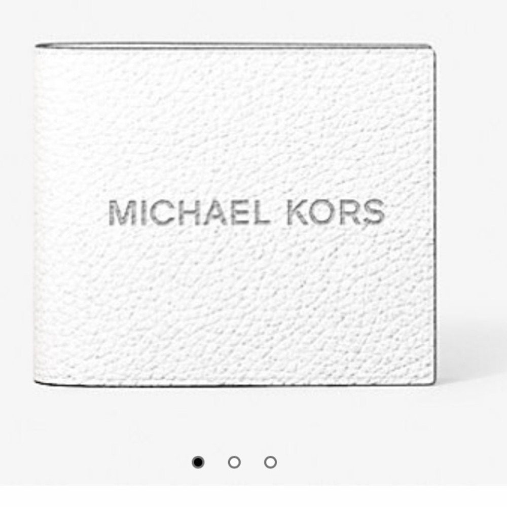 Michael Kors White Pebbled Leather Wallet